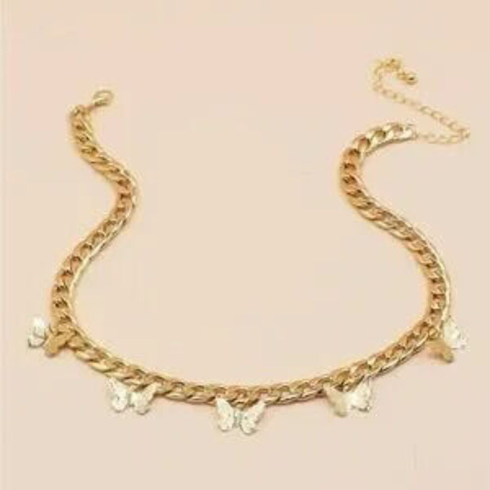 Gold 3 $30 Butterfly Chain Necklace - Picture 1 of 1